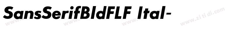 SansSerifBldFLF Ital字体转换